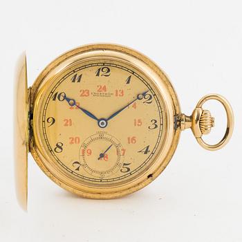 IWC, pocketwatch, 51.5 mm, hunting case.