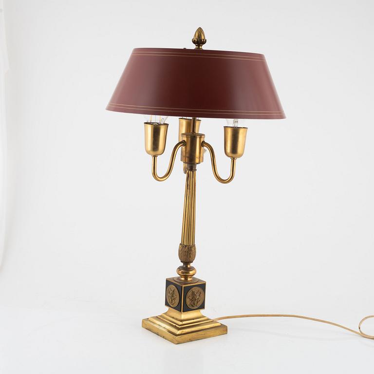 An Empire style table lamp, Böhlmarks, mid-20th Century.