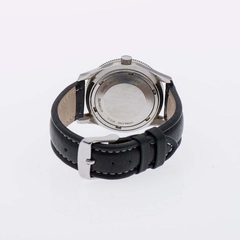 ARMBANDSUR, herr, Exactus Automatic, stål, 1960-70-tal.