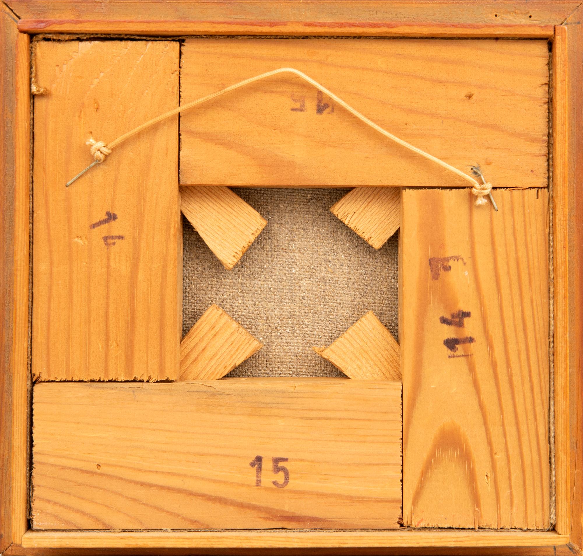 Jorgo Krallis, akryl på duk, signerad, ca 15 x 16 cm.