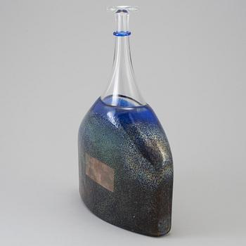 BERTIL VALLIEN, FLASKA, glas, ej signerad, Kosta Boda.