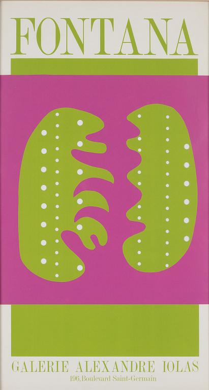 Lucio Fontana, exhibition poster, "Fontana" Galerie Alexandre.