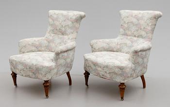 EMMAFÅTÖLJER, 1 par, 1900-talets första hälft.