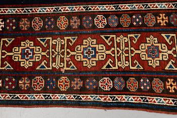 Gallerimatta, Antik Shirvan, sannolikt ca 370 x 140 cm.