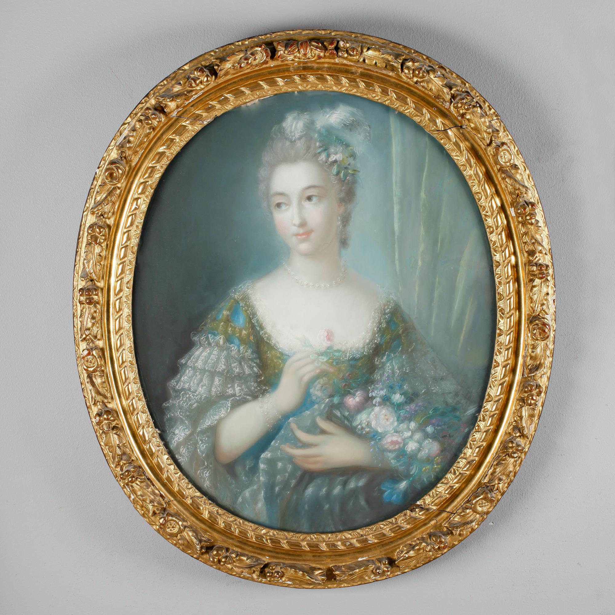 OKÄND KONSTNÄR, pastell, 1800-talets andra hälft.