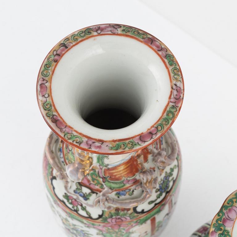 Two Kanton style porcelain vases, China, early 20th century.