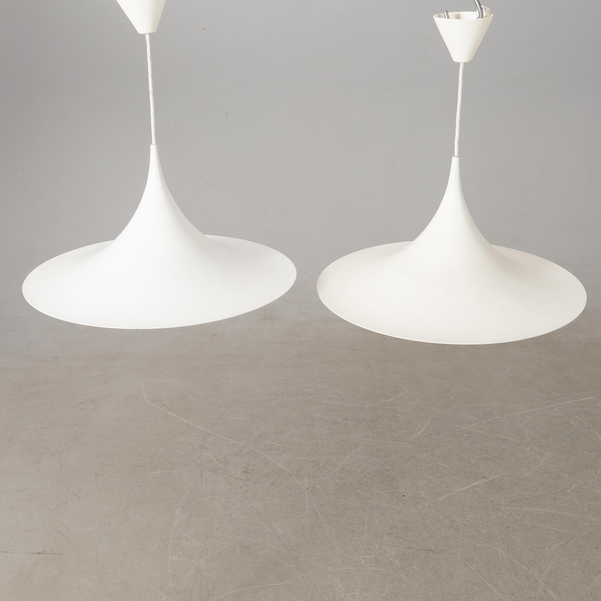 Claus Bonderup & Torsten Thorup, pendant lamps, 1 pair, "Semipendel", Fog & Mørup, Denmark.