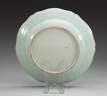 TALLRIK, kompaniporslin. Qing dynastin, Qianlong (1736-95).