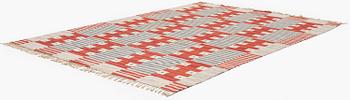 Kerstin Bergman Mauritzson, a flat weave carpet, c. 295 x 204 cm, signed KLH KB.