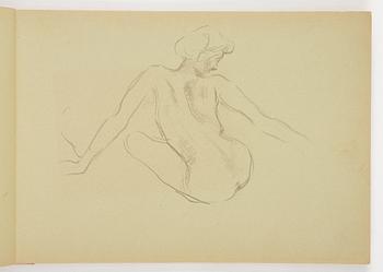 Lotte Laserstein, 3 skissblock med teckningar.