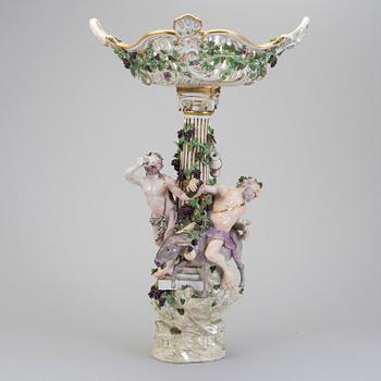 A large footed bowl of porcelain, probably Germany and.