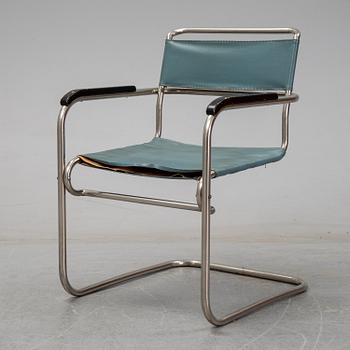 A tubular steel armchair, 1930's.