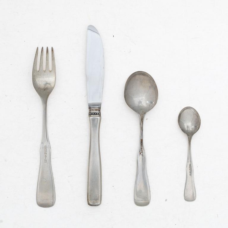 Eric Löfman, cutlery set, 28 pieces, silver, “Uppsala”, KG Markströms, Uppsala and Lidköping, some 1965.