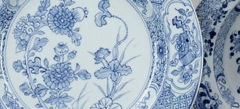 TALLRIKAR, 8 st, porslin, Kina, 1700-tal.