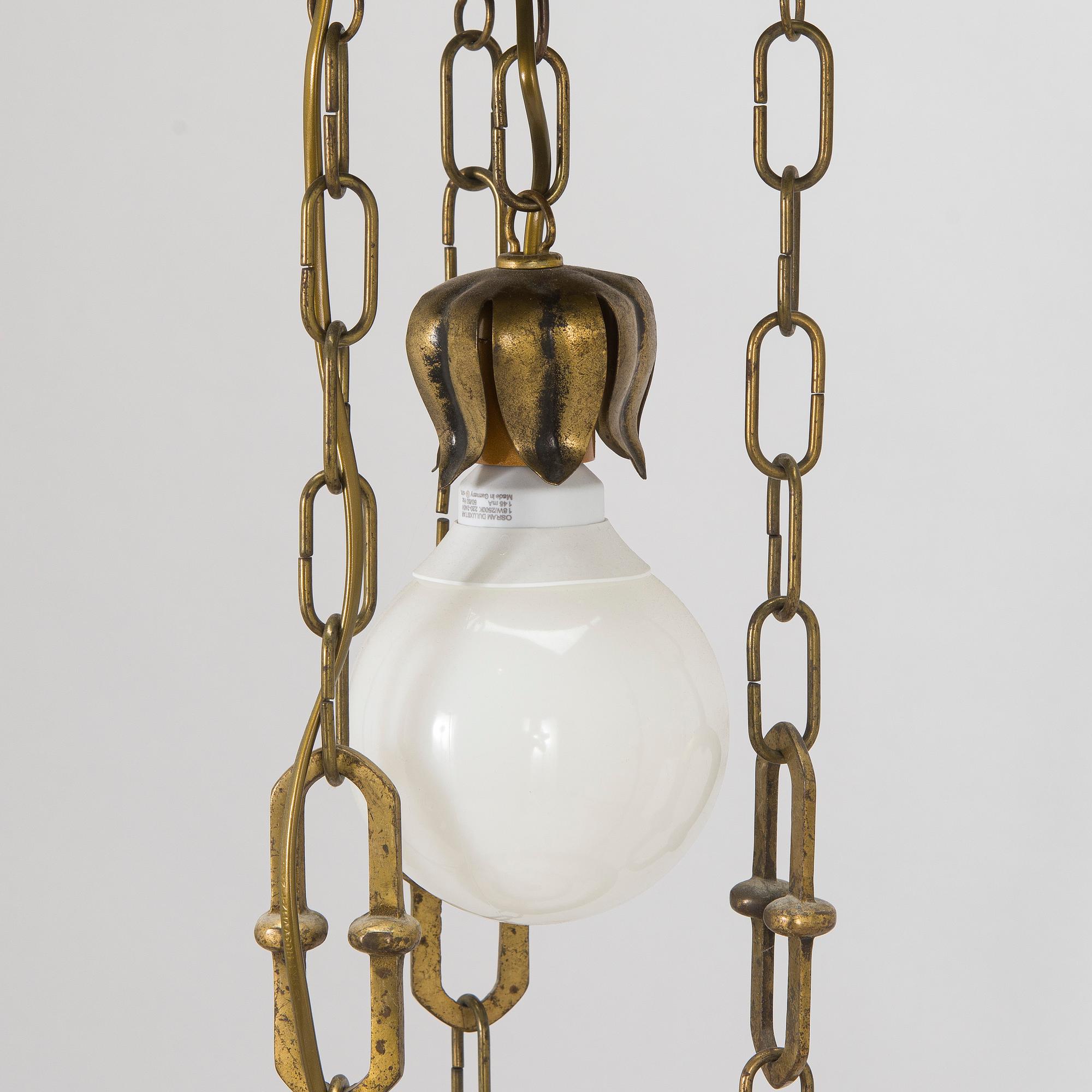 An early 20th century ceiling light.