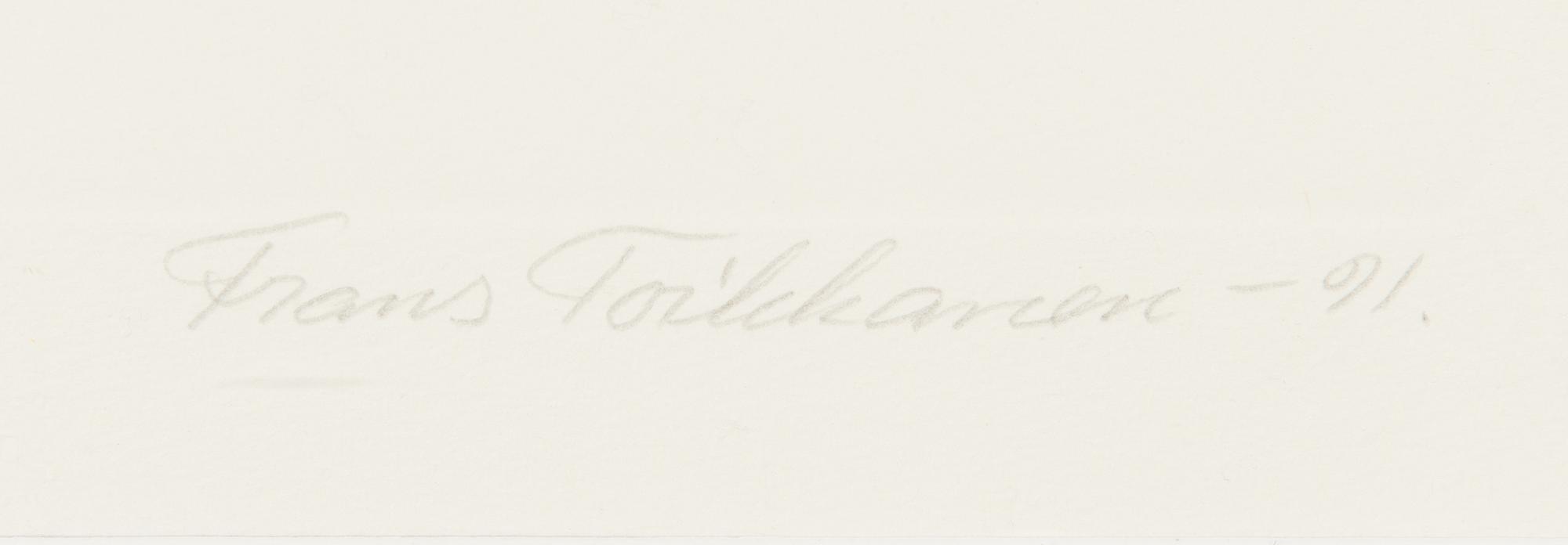 Frans Toikkanen, etching, signed and dated -91, numbered 66/100.