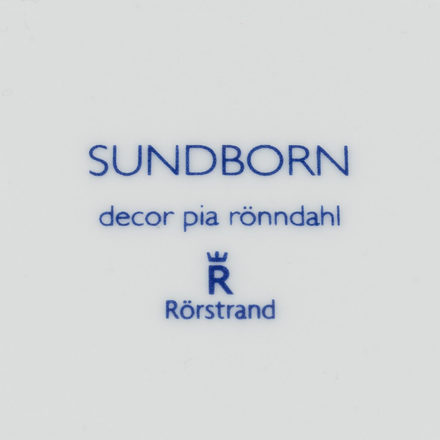 PIA RÖNNDAL, mat- samt kaffeservis, 110 delar, porslin. "Sundborn", Rörstrand.
