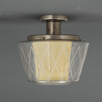 Harald Notini, taklampor, ett par, modell "11197", Arvid Böhlmarks Lampfabrik, Stockholm, 1940-50-tal.