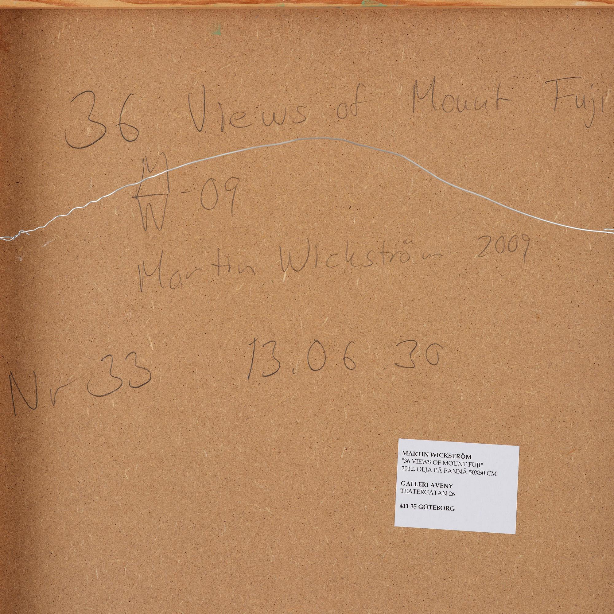 Martin Wickström, "36 Views of Mount Fuji, No. 33".