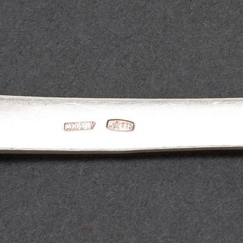 Eightteen Russian19th Century silver forks from various makers.