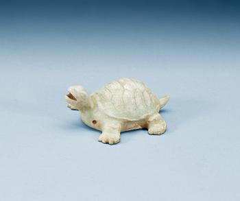 A pale celadon glazed figurine of a turtle, Song dynasty (960-1279).