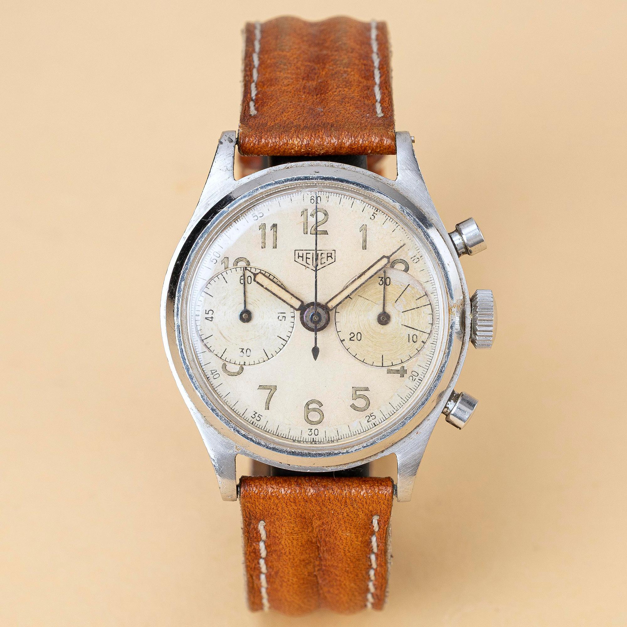 Heuer, "Big Eyes", "Radium", ca 1945.