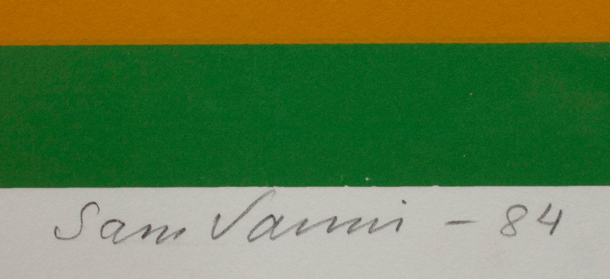SAM VANNI, serigrafi, signerad och daterad -84, numrerad 1/75.