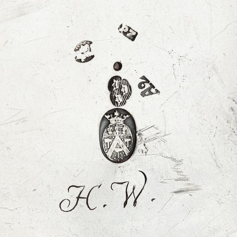 Pehr Zethelius, chokladkanna, silver, Stockholm 1789. Gustaviansk.