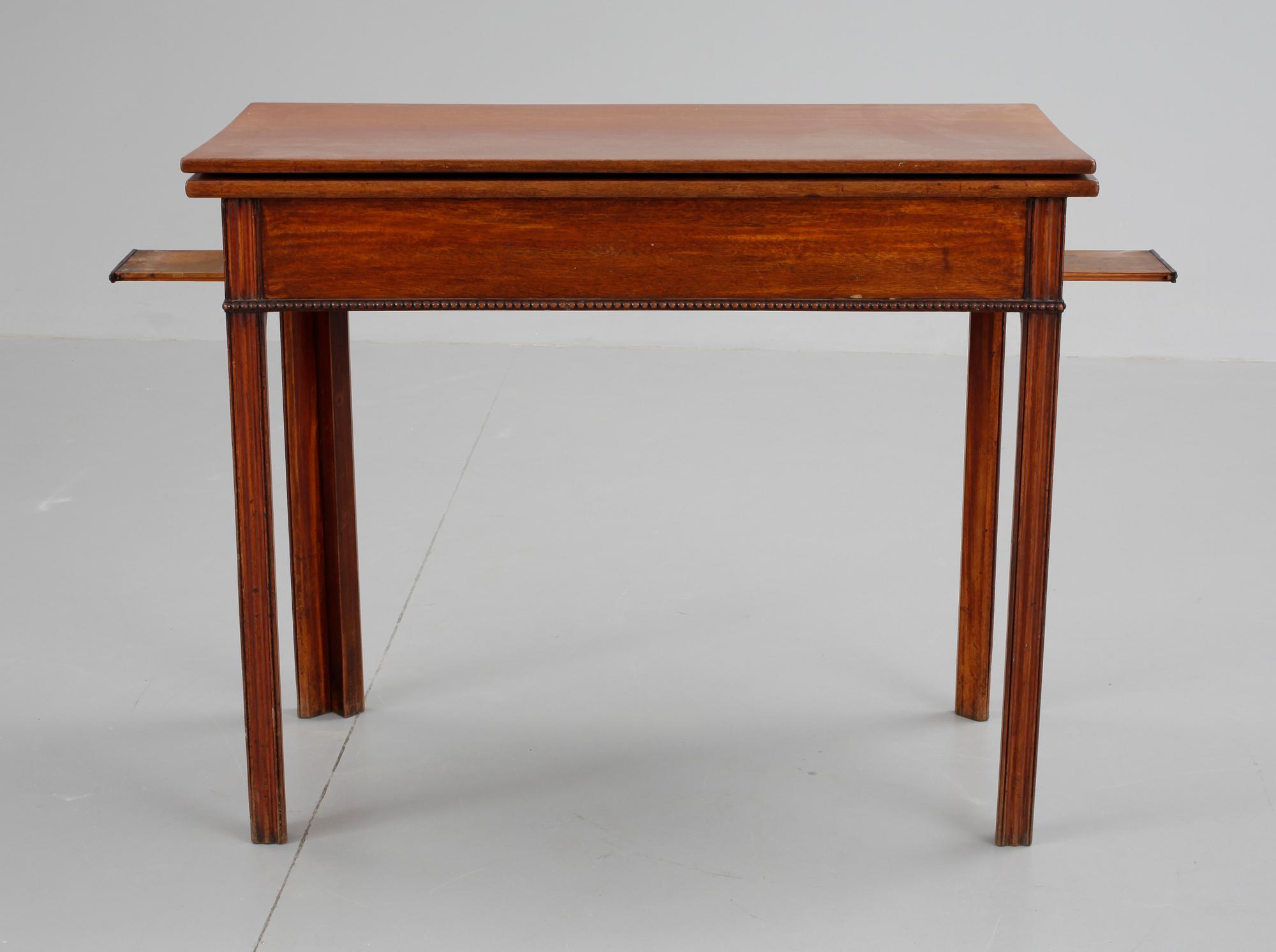 A late Gustavian late 18th cent mahogany card table.