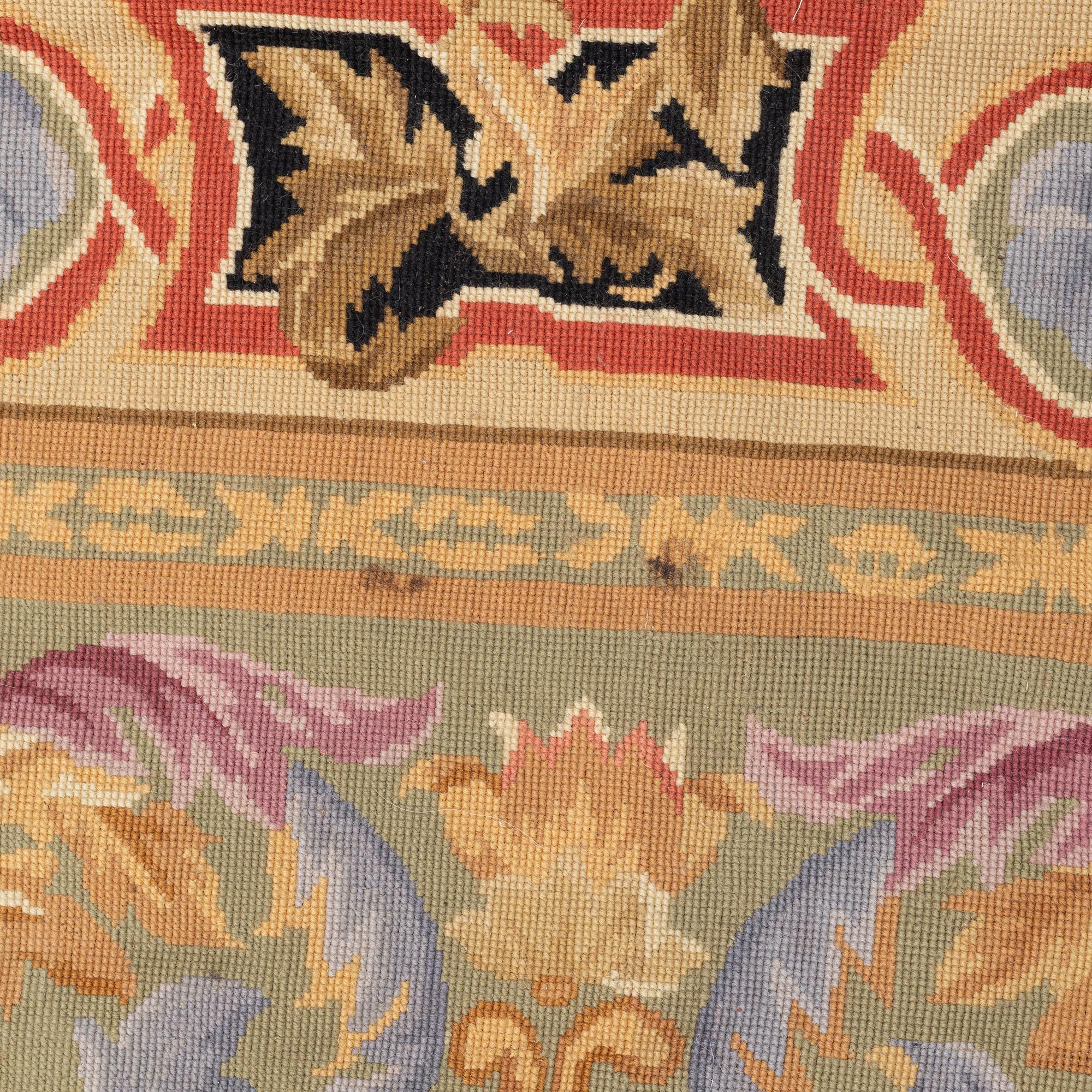 Reve de Desert, carpet, embrodery, Aubusson-style.
