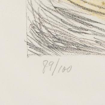 GIORGIO DE CHIRICO, färglitografi, signerad g. de Chirico och numrerad 89/100.