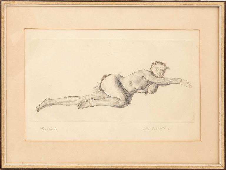 Lotte Laserstein, Reclining nude.