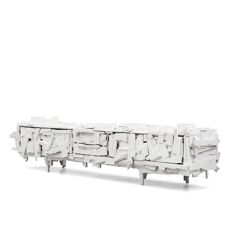 Finn Ahlgren, / Godspeed, "trash sideboard", unikt, egen studio, Stockholm 2014.