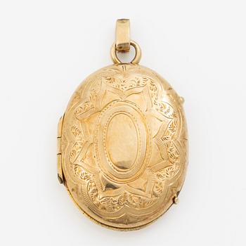 Pendant, locket, 18K gold.