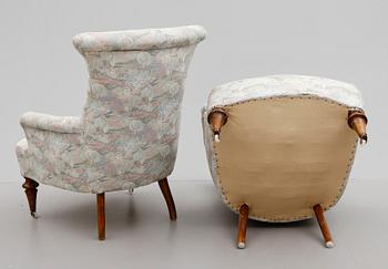 EMMAFÅTÖLJER, 1 par, 1900-talets första hälft.