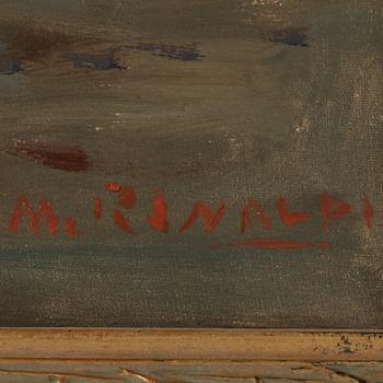 M RINALDI, olja på duk, signerad, 1900-tal.