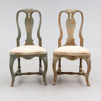 STOLAR, 1 par, rokoko, 1700-tal, Stockholmsarbeten.