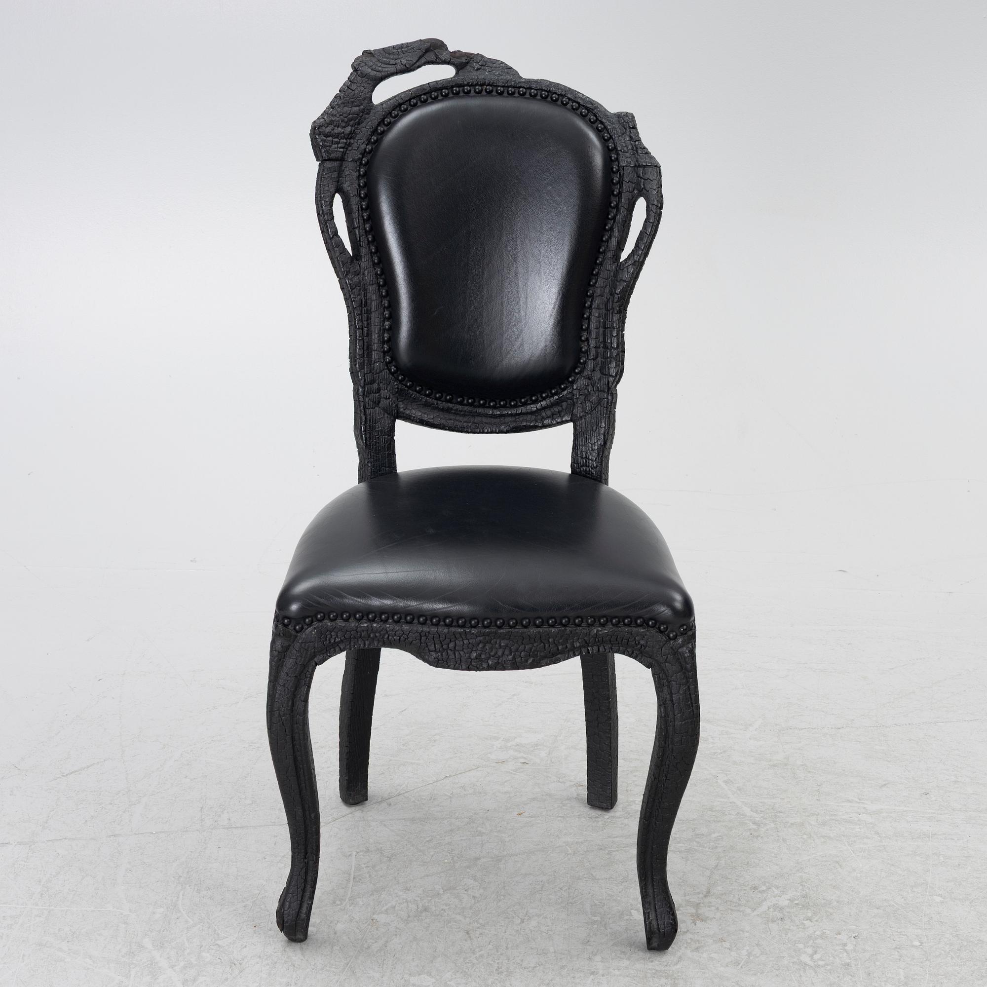 Maarten Baas, chairs 4 pcs, "Smoke Chair", Moooi.