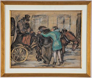 Adolf Hallman, gouache, signerad och daterad -24.
