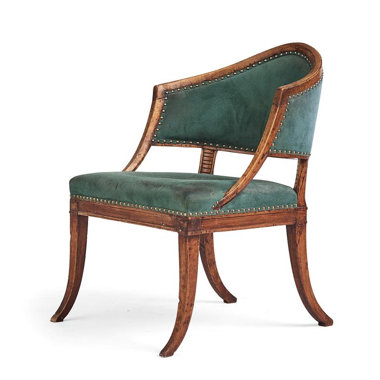 A late Gustavian armchair, late 18th century.