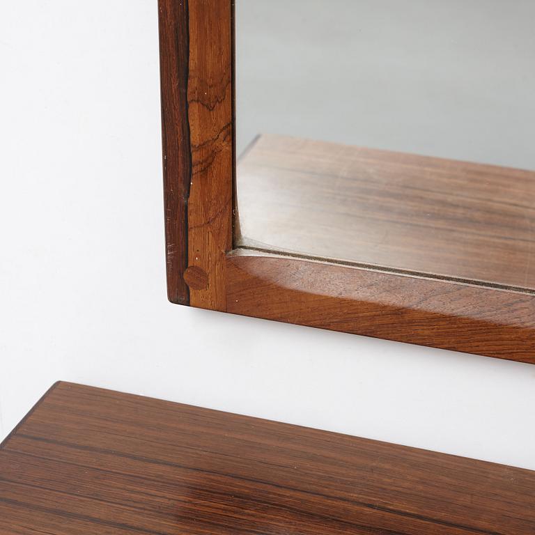 A mirror and chest of drawers by Aksel Kjersgaard, Odder, Denmark, 1950's-/60's.