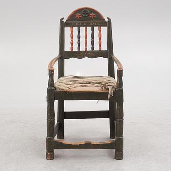 A provincial chair, Scania, Sweden, dated 1870.