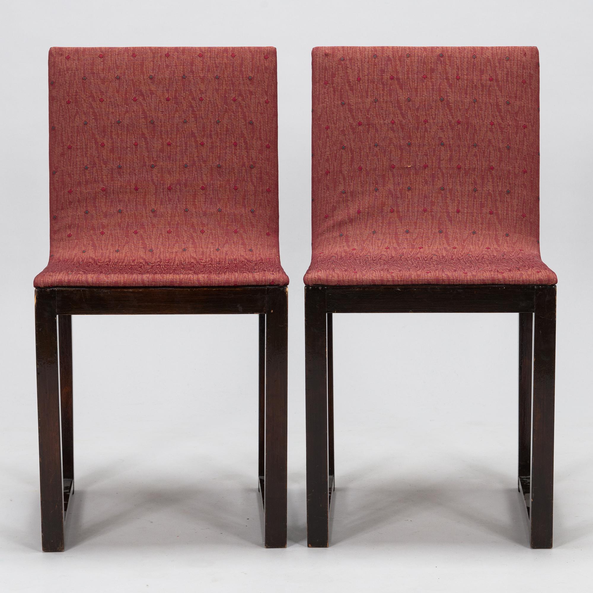 Werner West, Six chairs for Keravan Puusepäntehdas, Stockmann. Designed 1933.