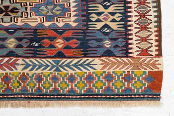 Rug, semi-antique, Kelim, approx. 170 x 122 cm.