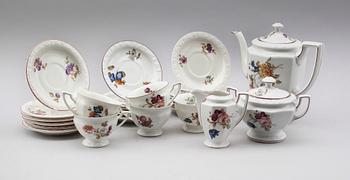 KAFFESERVIS, 16 snarlika delar, porslin, "Maria", Rosenthal.