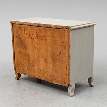 A chest of drawers from the second half of the 1800's.
