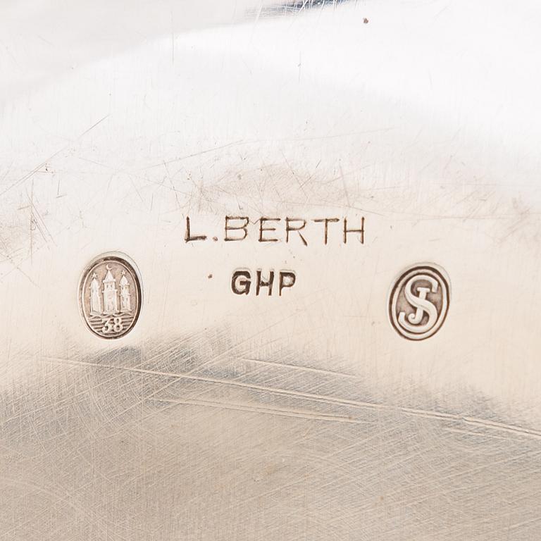 Laurits Berth, skål, silver, Danmark 1938.