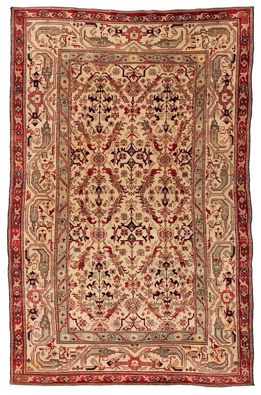 Matta, antik Agra, norra Indien, ca 273 x 181 cm.