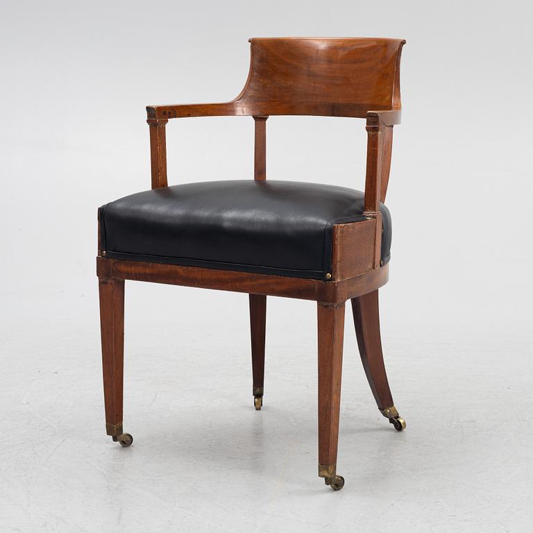 A Empire armchair, early 19th Century.