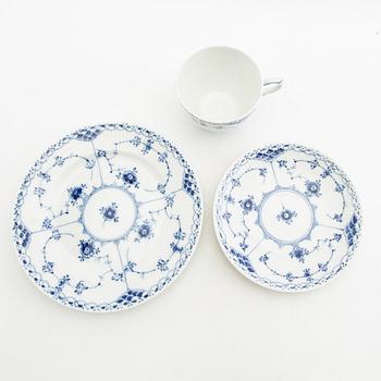 Service, approx. 29 pcs "Blue Fluted" Royal Copenhagen Denmark porcelain.
